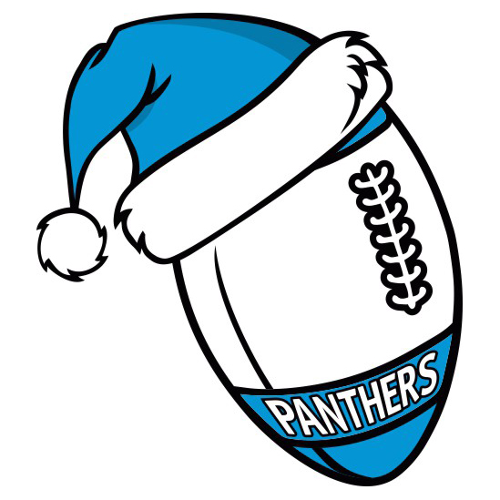 Carolina Panthers Football Christmas hat logo vinyl decal